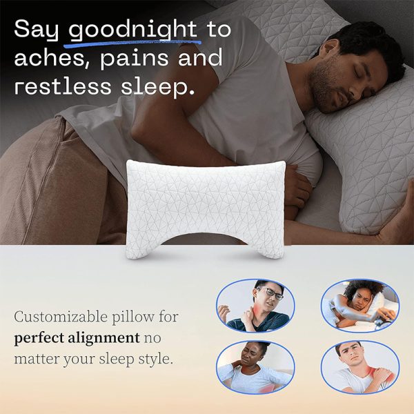 1 Cooling Pillow, Shredded Foam Memory Foam Pillow, Bamboo Fiber Pillow, Pillow for Back, Side, and Stomach Sleeping