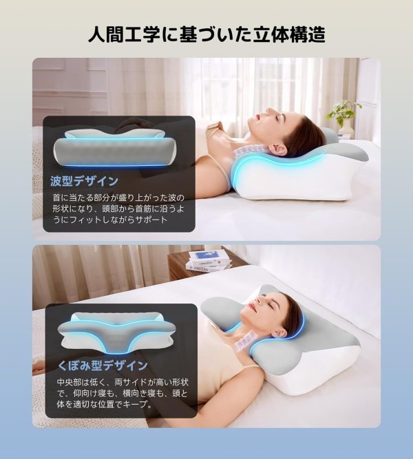 1 (5) Low-rebound neck pillow with adjustable height to relieve shoulder stiffness; straight-neck, side-sleeping pillow; anti-snoring; washable pillowcase