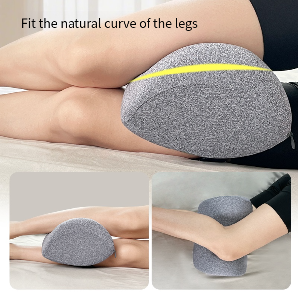 Memory Foam Side-Sleeping Leg Pillow for Pregnancy | Specially Designed for Side Sleeping in Bed | Single-Person Size | Removable Cover