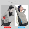 Memory Foam Lumbar Support with Adjustable Shoulder Straps for Relieving Lower Back Pain—Black (for Car and Office Chairs)