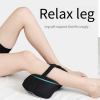 Single-person leg pillow with straps to secure the memory foam leg pillow; designed specifically for side sleeping; removable and washable leg pillow