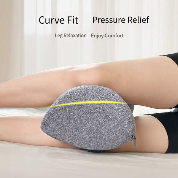 Memory Foam Side-Sleeping Leg Pillow for Pregnancy | Specially Designed for Side Sleeping in Bed | Single-Person Size | Removable Cover