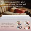 2 Adjustable Pregnancy Pillow with Memory Foam and Washable Pillowcase—Body Pillow for Side Sleeping and Pregnancy