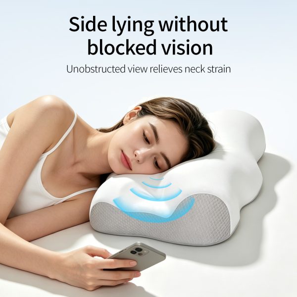 2 Slow-Rebound Memory Foam Beauty Pillow, Contoured Pillow, Side Sleeping Neck Support Pillow, Home Use, Adult Stretch Pillow, Single Size
