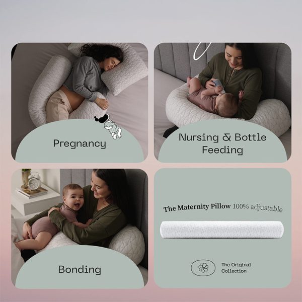 3 Adjustable Pregnancy Pillow with Memory Foam and Washable Pillowcase—Body Pillow for Side Sleeping and Pregnancy