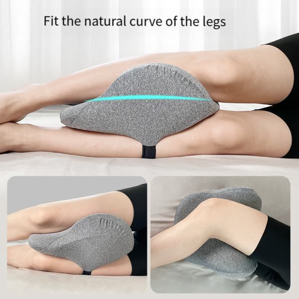 Side-Sleeping Leg Pillow with Straps for Secure Fit; Memory Foam Leg Pillow Designed for Sleeping; Removable and Washable; Single Size