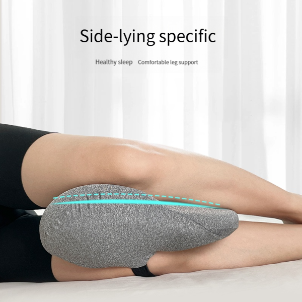 Side-Sleeping Leg Pillow with Straps for Secure Fit; Memory Foam Leg Pillow Designed for Sleeping; Removable and Washable; Single Size