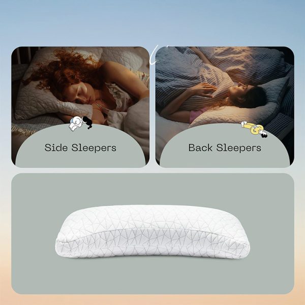 5 Cooling Pillow, Shredded Foam Memory Foam Pillow, Bamboo Fiber Pillow, Pillow for Back, Side, and Stomach Sleeping