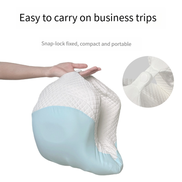 Slow-Rebound Memory Foam Neck Support Pillow for Sleeping – Zero-Pressure Neck Support Pillow, Portable for Business Trips and Travel, Single Size
