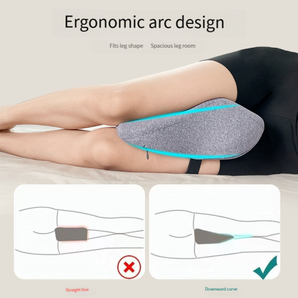 Memory Foam Slow-Rebound Leg Pillow for Pressure Relief: Pregnancy Side Sleeping Leg Pillow for Bed Use, Single Size