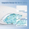Memory foam pillow, cooling pillow, adjustable straps for sides and back, washable pillowcase, neck support, high resilience