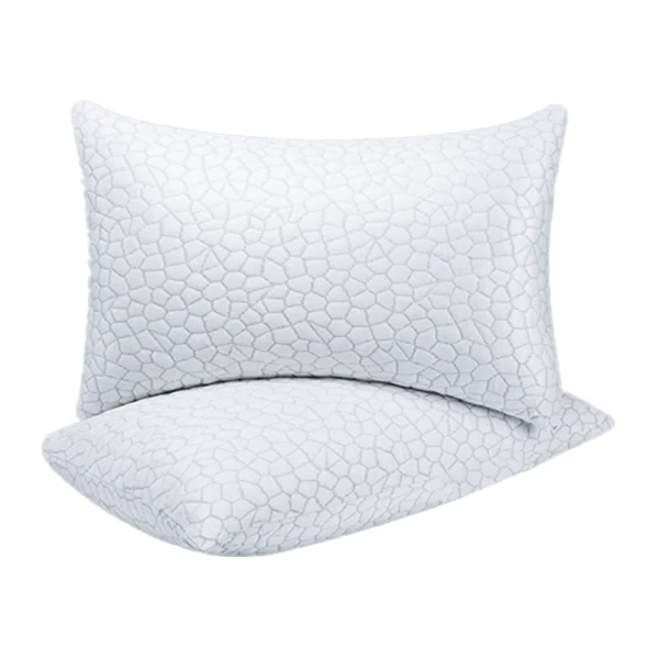 Cooling Pillow, Shredded Foam Memory Foam Pillow, Bamboo Fiber Pillow, Pillow for Back, Side, and Stomach Sleeping
