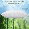 Cooling Pillow, Shredded Foam Memory Foam Pillow, Bamboo Fiber Pillow, Pillow for Back, Side, and Stomach Sleeping