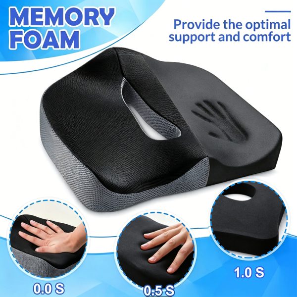 O1CN01B4FvQk2I9LwuRKDHK_!!2816569243-0-cib.jpg_.webp Memory Foam Cushion, Butt-Shaping Office Chair Cushion, Computer Chair Cushion, Non-Slip Car Seat Cushion, Cushion for Long Hours of Sitting