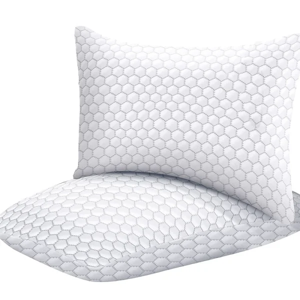 Memory foam pillow, cooling pillow, adjustable straps for sides and back, washable pillowcase, neck support, high resilience