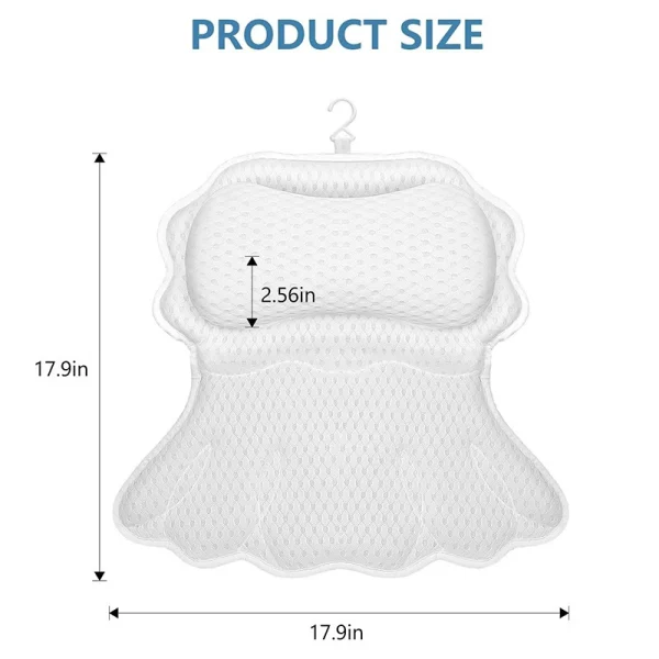 Bathtub Pillow, Non-Slip Mat, Bathing Accessories, Cushion, Backrest, Bathing Headrest, Shower Headrest, Massage Pillow