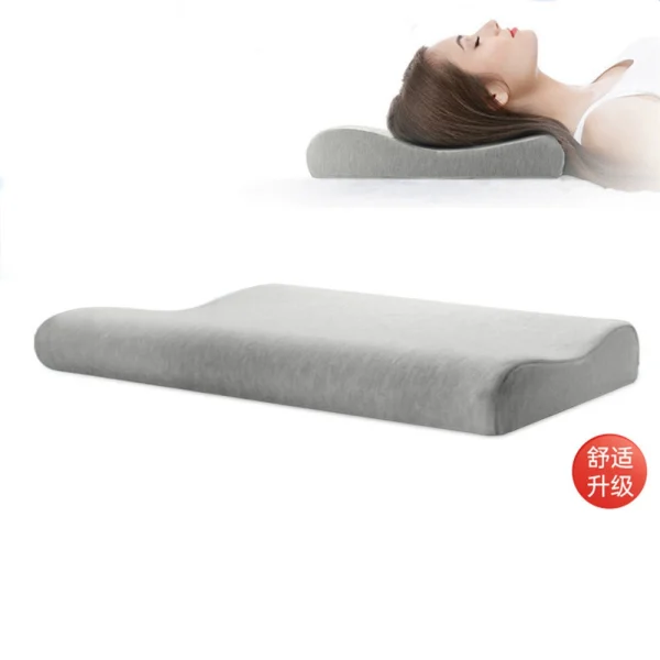 Low-Profile Memory Foam Pillow, Single Size, Memory Foam Core, Adult-Sized, Long, Low-Profile, Cervical Spine Support Pillow, Single