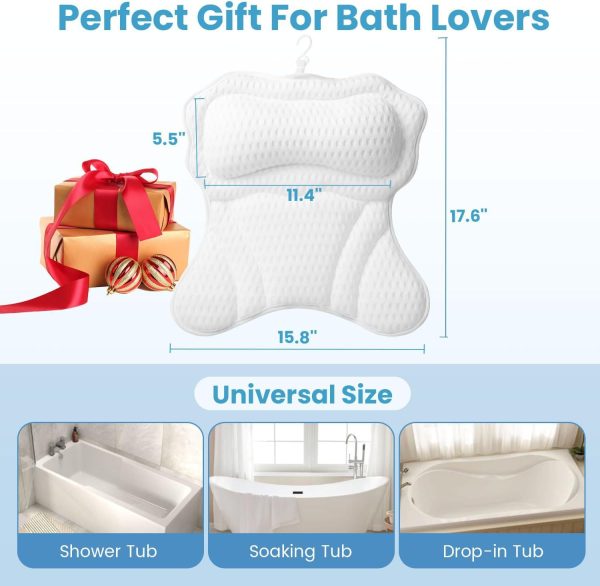 O1CN01iXPMsc2I9LpkonSGT_!!2816569243-0-cib Bathtub Pillow, Non-Slip Mat, Bath Accessories, Cushion, Backrest, Bath Headrest, Shower Headrest, Massage Pillow, Bath Pillow