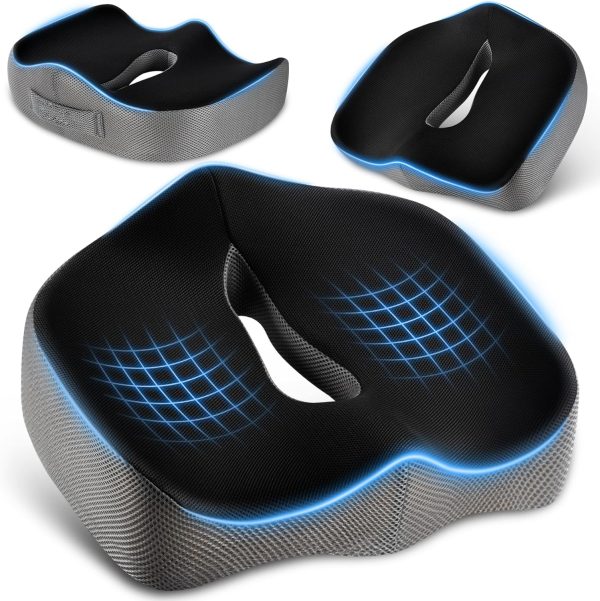 主图1 Memory Foam Cushion, Butt-Shaping Office Chair Cushion, Computer Chair Cushion, Non-Slip Car Seat Cushion, Cushion for Long Hours of Sitting