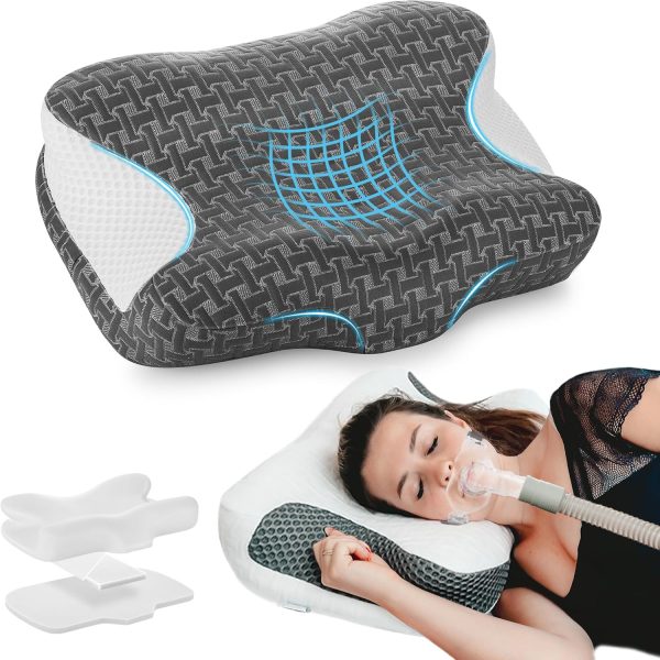 Ergonomic Adjustable-Height Neck Support Memory Foam Pillow