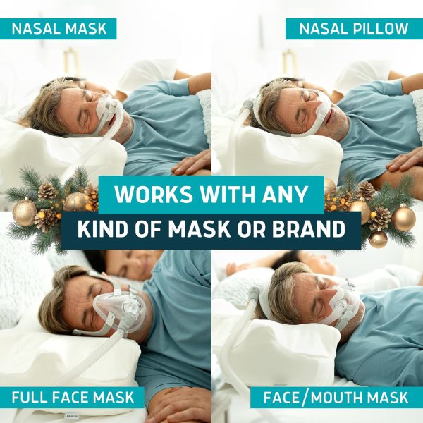 主图3 Memory foam pillows are suitable for side and back sleepers; the medium-firm memory foam reduces air leakage and mask pressure.