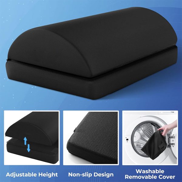 详情图08 Non-slip Memory Foam Leg Pillow, Slow-Rebound, Double-Layer, Semi-Circular Leg Rest, Leg Elevation Pad, Footrest, Memory Foam Core