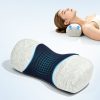 Cross-border Cervical Pillow, Arch-Support Stretching Pillow, Memory Foam Core, 100% Cotton Cover, Portable Neck Support Pillow, Cervical Pillow Wholesale
