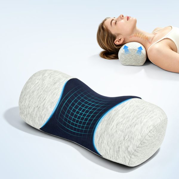 Cross-border Cervical Pillow, Arch-Support Stretching Pillow, Memory Foam Core, 100% Cotton Cover, Portable Neck Support Pillow, Cervical Pillow Wholesale