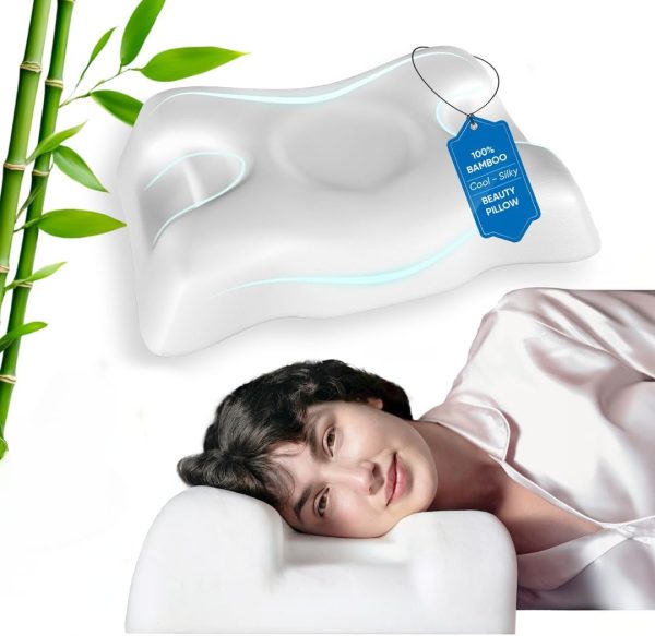 Multifunctional Zero-Pressure Side-Sleeping Pillow with Memory Foam Core: Ergonomic Neck Support Pillow for Adults and Students, Slow-Rebound, Won't Flatten