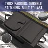 Portable stadium seats with adjustable backrest support and memory foam cushions; the backrest and cushions fold easily