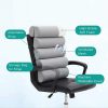 Ergonomic backrest cushion for chairs, wheelchairs, and memory foam car headrests—gray