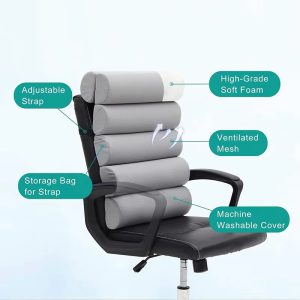 Side-sleeping pillow with memory foam; features a wavy contour on the sides, back, and abdomen to reduce air pressure; designed for better breathing and beauty benefits