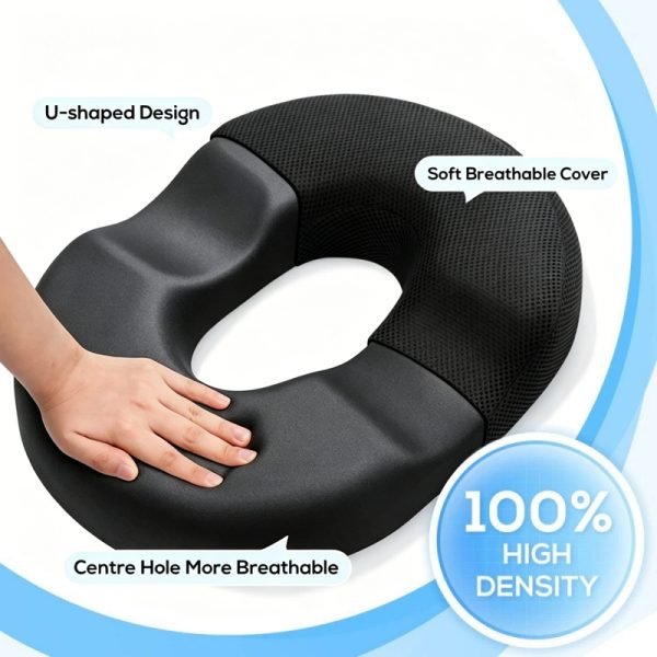 11 Memory Foam Seat Cushion: Slow-Rebound O-Shaped Cushion (Doughnut-Shaped) Ideal for People Who Sit for Long Periods