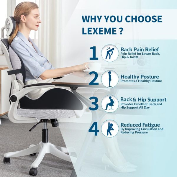 Memory Foam Lumbar Support Pillow, Seat Cushion, Lumbar Support Cushion, Seat Backrest, Office Chair Cushion, Car Seat Cushion, Home Use