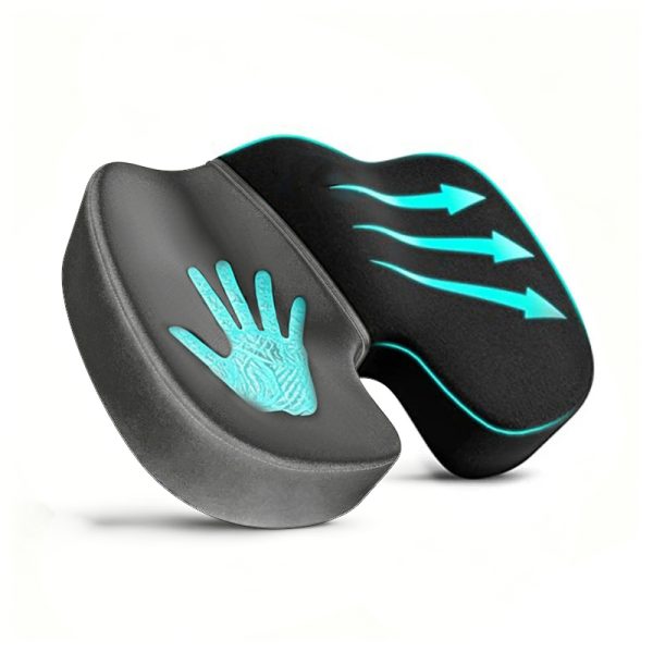 2 Memory Foam Slow-Rebound Cushion for Office Workers: Black Buttock Support Cushion - Wholesale Pillows