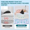 2 Ergonomic Memory Foam Pillow with Slow-Rebound Butterfly Design, Neck Support, Side Sleeping Pillow, Adjustable Height, Non-Sagging Pillow
