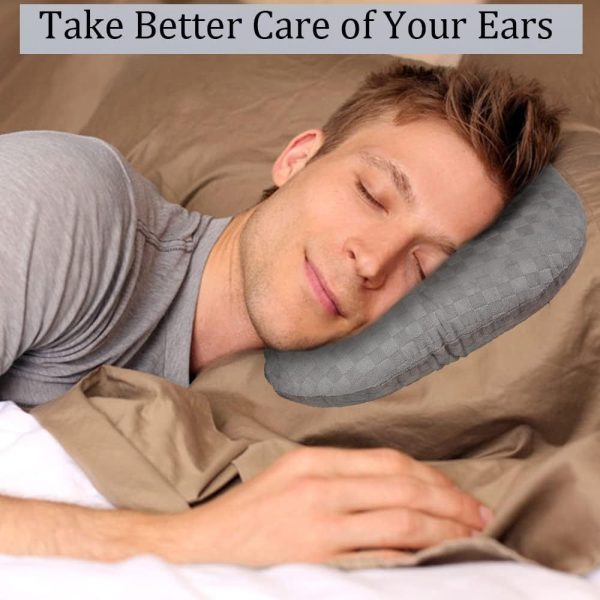 Hollow-core cushion with lumbar support; side-sleeping pillow; ear-opening memory foam pillow; ear-protecting donut pillow; side-sleeping pillow