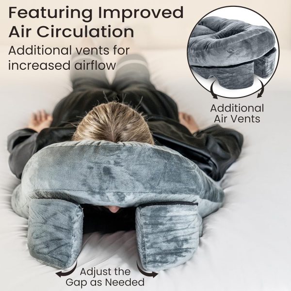 Wholesale: A pillow designed for stomach sleepers that promotes easy breathing and ensures a restful night's sleep; suitable for those with retinal detachment.