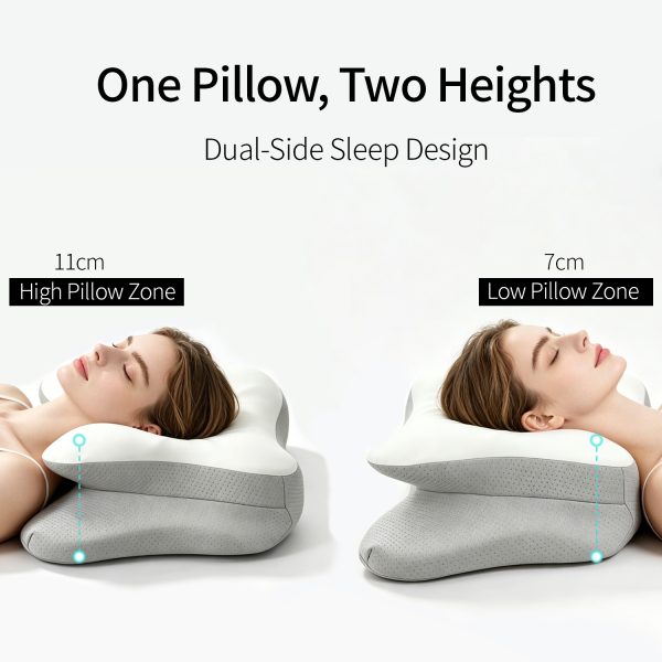 Neck Support Pillow, Butterfly-Shaped Pillow, Slow-Rebound Pillow, Specialized Cervical Support Pillow, Deep Sleep Memory Foam Side-Sleeping Pillow, Adjustable Height Soft Pillow