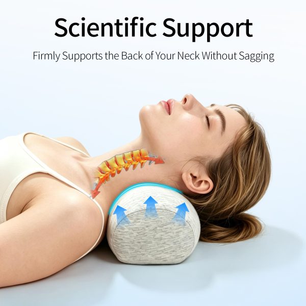Cross-border Cervical Pillow, Arch-Support Stretching Pillow, Memory Foam Core, 100% Cotton Cover, Portable Neck Support Pillow, Cervical Pillow Wholesale