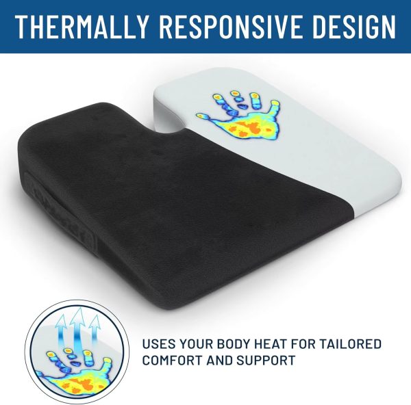 33 Memory Foam Driver's Seat Cushion—Ideal for Office, Travel, and Gaming Chairs; High-Grip Anti-Slip Cushion