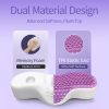 4 TPE Memory Foam Pillow - Neck Friend Purple TPE Pillow: Breathable and Soft, Designed for Adults