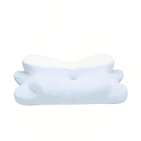 5 Ergonomic Memory Foam Pillow with Slow-Rebound Butterfly Design, Neck Support, Side Sleeping Pillow, Adjustable Height, Non-Sagging Pillow