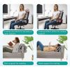 Ergonomic backrest cushion for chairs, wheelchairs, and memory foam car headrests—gray