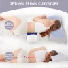 Lumbar Pillow: Ergonomic Memory Foam Sleep Pillow with Removable Cover