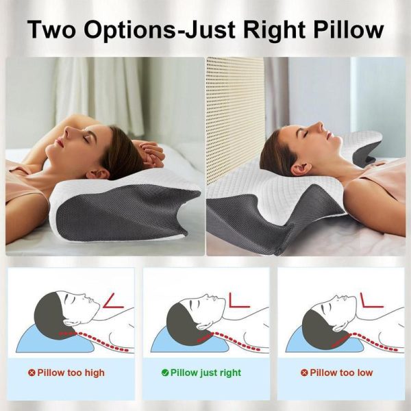 Amazon Best-Seller: Butterfly-Shaped Pillow, Neck Support Pillow, Memory Foam Pillow, Slow-Rebound Pillow, Hotel-Quality Zero-Pressure Pillow Core, Cervical Spine Pillow