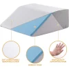 Angled Leg Pillow with Knee Support, Removable Pillowcase, Memory Foam Leg Pillow, Leg Elevation Pillow, Headboard Cushion, Backrest Pillow