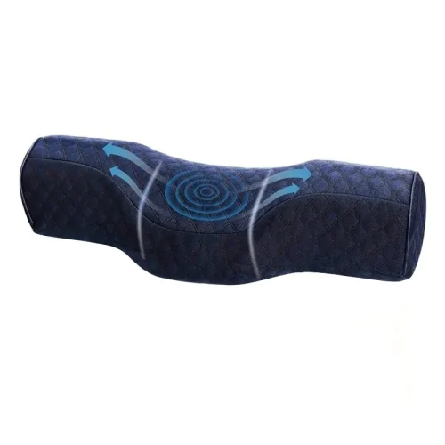 Long Pillow for Cervical Spine Support: Memory Foam Pillow with Slow-Rebound, Stretchable Core, Designed for Adults to Protect the Neck While Sleeping