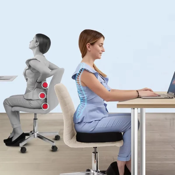 Best-Selling Cross-Border Memory Foam Car Lumbar Support Cushion Set & Ergonomic Office Chair Backrest Pillow