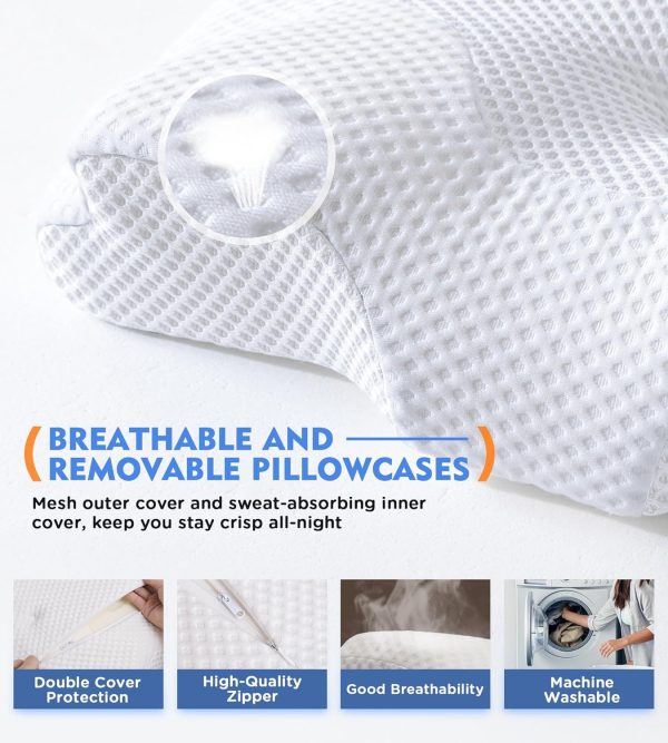 O1CN016Pdgte2I9LpFgneXz_!!2816569243-0-cib Memory Foam Pillow: Stays Firm Even When Slept On, Supports the Neck, Class A Sleep Pillow, All-in-One Pillow, Butterfly-Shaped Pillow, Breathable Cervical Pillow
